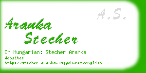 aranka stecher business card